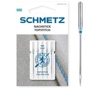 SCHMETZ | 5 Nähmaschinennadeln | Nachstick (Topstitch) | 130/705 H-N | Nadeldicke 80/12 | auf jeder gängigen Haushaltsnähmaschine und Haushaltsstickmaschinen einsetzbar