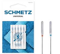 SCHMETZ Nähmaschinennadeln I 5 Universal-Nadeln I Nadeldicke 80/10-90/14 I Sortiert I 130/705 H I auf jeder gängigen Haushaltsnähmaschine einsetzbar