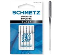 Schmetz Nähmaschinennadeln Black Super-Fein Stärke 60 System 130/705 H-SU XS 5 Nadeln
