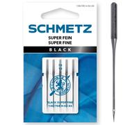 SCHMETZ | Black Super-Fein | 70/10 | 5 Nähmaschinennadeln | 130/705 H-SU XS | mit Antihaftbeschichtung | für alle gängigen Haushaltsnähmaschinen