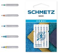 Schmetz Nähmaschinennadeln Combi-Box Basic 130/705 H VVS – 5er Set: 3 Universal, 1 Stretch, 1 Jeans