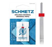 SCHMETZ Nähmaschinennadel Drillings-Universal-Nadel 2,5/80 | 130/705 H DRI NE 2.5 | geeignet für alle gängige Haushalts-Nähmaschinen mit Zickzackfähigkeit