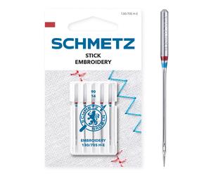 Schmetz Embroidery-Sticknadel Stärke 90/ System 130/705 H-E/ 5 Nadeln