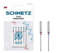 Schmetz Embroidery-Sticknadeln 75-90/ System 130/705 H-E/ 5 Nadeln