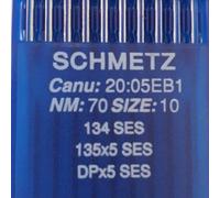 Schmetz Industrienähmaschinennadeln, 134 SES Kugelspitze/Jersey, 70/10 (Packung mit 10 Stück) + Nadeleinfädler (3 Packungen zum Preis von 2)