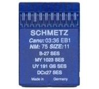 Schmetz Industrienähmaschinennadeln: B-27 SES Overlock-Kugelspitze (Jersey), 10 Stück, Größe: 75/11 (Einzelpackung) - Kaufen Sie 2 und erhalten Sie 3. Gratis! + Nadeleinfädler