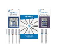 SCHMETZ Jean/Denim und Universal-Nähmaschinennadel-Kombi-Pack (insgesamt 15 Nadeln und 1 SCHMETZ ABC Pocket Guide)