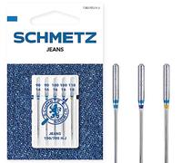 Schmetz Nähmaschinennadeln 130-705J-ASS Metall Silber NM 90/14-110/18 5er Pack