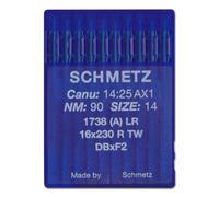 Schmetz Leder Rundkolbennadeln Stärke 90/ System 1738 (A) LR/ 10 Nadeln