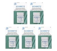 SCHMETZ Microtex Sharp Nähmaschinennadeln, Quilt- und Steppnähzubehör, Größe 90/14, 5-Nadel-Karte, 5 Stück