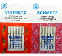 SCHMETZ Nadelsortiment 10 Stück Sticknadel & Steppnadel für Patchwork System 130/705