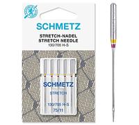 Schmetz Nähmaschinen-Nadeln, 89 Größen, 3 Stück + 1 Nadeleinfädler , Single Packet, Stretch 75/11 + Threader