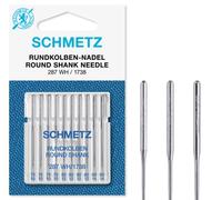 SCHMETZ Nähmaschinennadeln | 10 Rundkolben-Nadeln | System 287 WH, 1738, DBx1 und SY 2270 | Nadeldicke 4x 70/10 / 4x 80/12 / 2x 90/14 | Mit Rundkolben