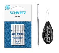 Schmetz Nähmaschinennadeln HLx5 (High Speed Professional Quilting) Größe 90/14 inkl. großem Nadeleinfädler
