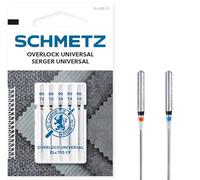 SCHMETZ Nähmaschinennadelset | 5 Overlock-Nadeln | Nadelsysteme ELx705 CF und SY 2022 | Nadeldicken: 2x 80/12, 3x 90/14