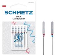 SCHMETZ | Stick (Embroidery) | 75/11-90/14 | 5 Nähmaschinennadeln | 130/705 H-E | für alle gängigen Haushaltsnäh- und -stickmaschinen