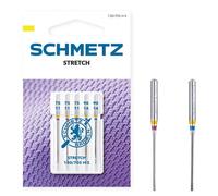SCHMETZ Nähmaschinennadelset 130/705 H-S | 5 Stretch-Nadeln | Nadeldicken: 3X 75/11, 2X 90/14