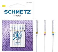 SCHMETZ Nähmaschinennadeln | 5 Stretch-Nadeln | 130/705 H-S | Nadeldicken: 2x 65/9, 2x 75/11 und 1x 90/14| auf allen gängigen Haushaltsnähmaschinen einsetzbar