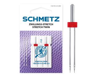 Schmetz Stretch-Zwillingsnadel Stärke 75/ 2,5/ System 130/705 HS/ 2 Nadeln