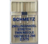 SCHMETZ Twin Stretch Nähmaschinennadel, Größe 2,5/75, 1 Stück
