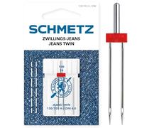 SCHMETZ | Zwillings-Jeans | 4.0/100 | 1 Nähmaschinennadel | 130/705 H-J ZWI 4.0 | für alle gängigen Haushaltsnähmaschinen mit Zickzack-Funktion