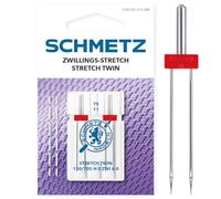 SCHMETZ | Zwillings-Stretch | 4.0/75 | 2 Nähmaschinennadeln | 130/705 H-S ZWI 4.0 | für nahezu alle gängigen Haushaltsnähmaschinen mit Zickzack-Funktion