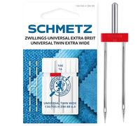 SCHMETZ | Zwillings-Universal Extra Breit | 6.0/100 | 1 Nähmaschinennadel | 130/705 H ZWI BR 6.0 | für alle gängigen Haushaltsnähmaschinen mit Zickzack-Funktion und mindestens 6 mm max. Stichbreite