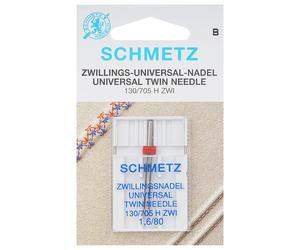Schmetz Zwillingsnadel Stärke 80/ 1,6/ System 130/705 H/ 1 Nadel