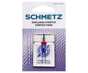 Schmetz Zwillingsnadel Stretch Stärke 75/ 4,0/ System 130/705 H-S/ 1 Nadel
