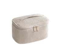 Schminktasche Aus Geripptem Samt - Weiche Kulturbeutel Mit Großer Kapazität, Ästhetisch Design Travel Makeup Taschen | Kosmetiktasche Für Frauen Und Mädchen, Zuhause, Schule, Büro, A, Beziehen Sie