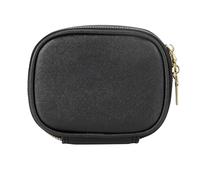 Schminktasche mit Spiegel - tragbares Etui für Kosmetikpinsel, USB-Ladekabel, Helligkeit in 3 Stufen einstellbar, beleuchteter Spiegel | Reise-Make-up-Organizer für Jugendliche, Party, Schwarz , Se