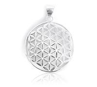 Schmuck Anhänger Blume des Lebens Ø 32 mm aus 925 Sterling Silber, Lebensblume filigranes Amulett, Symbol der Harmonie