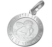 Schmuck Anhänger Engel Taufanhänger aus Silber 925 Durchmesser 12 mm