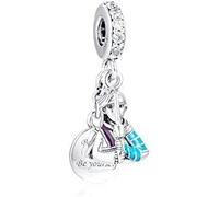 Schmuck für Damen, Anhänger aus Sterling-Silber 925, Perlen, Mulan-Anhänger, Sterling-Silber 925, Charm-Perlen für Mutter, Tochter, kompatibel mit allen europäischen Armbändern, Sterling-Silber