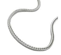Schmuck Krone 1,5mm Fuchsschwanz Collier Kette Halskette vierkant 925 Silber 50cm Silberkette