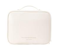 Schmuck-Reiseetui - Schmuck-Reise-Organizer, Reise-Schmuckkoffer, tragbarer Organizer mit mehreren Fächern, große Kapazität, Kosmetiktasche, Make-up-Tasche für Pinsel, Lippenstifte, Eyeliner, weiß,