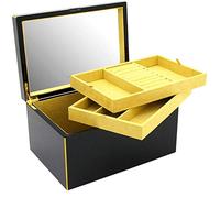 Schmuck.- und Uhrenkoffer Keep Calm MAX Piano Black mit Spiegel und rausnehmbaren Tabletts