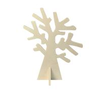 Schmuckbaum Holz braun - Dekorativer Schmuckständer für Halsketten, Ohrringe, Armbänder, Ringe - 23x28cm - Ideal zum Verschenken & Aufbewahren