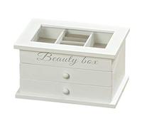 Schmuckbox Beauty in weiss 19 x 13 x 11 cm Schmucktruhe Aufbewahrung Schmuck