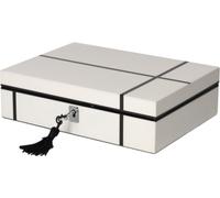 Schmuckbox GIFTCOMPANY Tang S Streifen MDF Weiß/Schwarz - weiß/schwarz