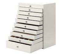 Schmuckbox Schmuckkästchen Schmuckschatulle 10 Schicht Schmuckschatulle Mit Großer Kapazität, PU-Ledergriff, Aufbewahrungsbox, Schubladentyp, Schmuckaufbewahrung Für Frauen Schmuckkasten Schmuckkoffer
