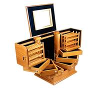 Schmuckbox Schmuckkästchen Schmuckschatulle Große Schmuckschatulle Schmuck Organizer Box mit 6 Schubladen Display Aufbewahrungskoffer Halter mit Spiegel Mädchen Schmuckschatullen Geschenk Schmuckkaste