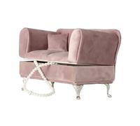 Schmuckbox, Schmuckkasten, Schmuckschatulle - Schmuckaufbewahrung Couch Altrosa, silberne Füße L23cm