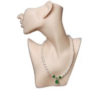 Schmuckbüste Hautfarbe | Schmuck-Mannequin Büste als Schmuckständer für Ketten/Ohrringe | Schaufensterpuppe Weiblich Kopf/Schulter für Präsentationen von Schmuck | Kettenständer Ohrring Display