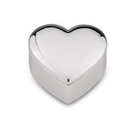 kleine glänzende versilberte Schmuckdose in Herzform 6.5x6 cm