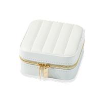 Schmucketui "Geschenk Schmuckaufbewahrung Reiseetui", weiß (weiß, gelbgoldfarben, rosa), ANISTON JEWELRY & WATCHES, Aufbewahrungsboxen, Kinder, 4 Stk., B/H/T: 10cm x 5cm x 10cm, MDF, Metall, Polyureth