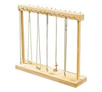 Schmuckhalter, Organizer, mit Haken aus Holz, Retro-Stil, für Ausstellung, rustikal, für Schmuck - für Frauen, Mädchen, Ohrringe, Ring, Armband, Schlafzimmer, Wohnung, Schminktisch