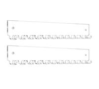 Schmuckhalter Wand, Transparent Acryl Halskettenhalte, Wand Halskettenhalter Aus Acryl Mit 12 Haken | Wall Necklace Organizer, 2X Acrylic Hanger with 12-Hook Holder, für Halskette, Armbänder, Ringe,