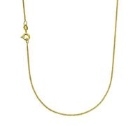 SCHMUCKJUWEL Collier aus 925er Sterling Silber vergoldet - Panzerkette Halskette 45 cm, klassisch & elegant, inkl. Geschenk-Etui