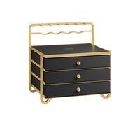 Schmuckkästchen 3 Ebenen mit Schubladen tintenschwarz